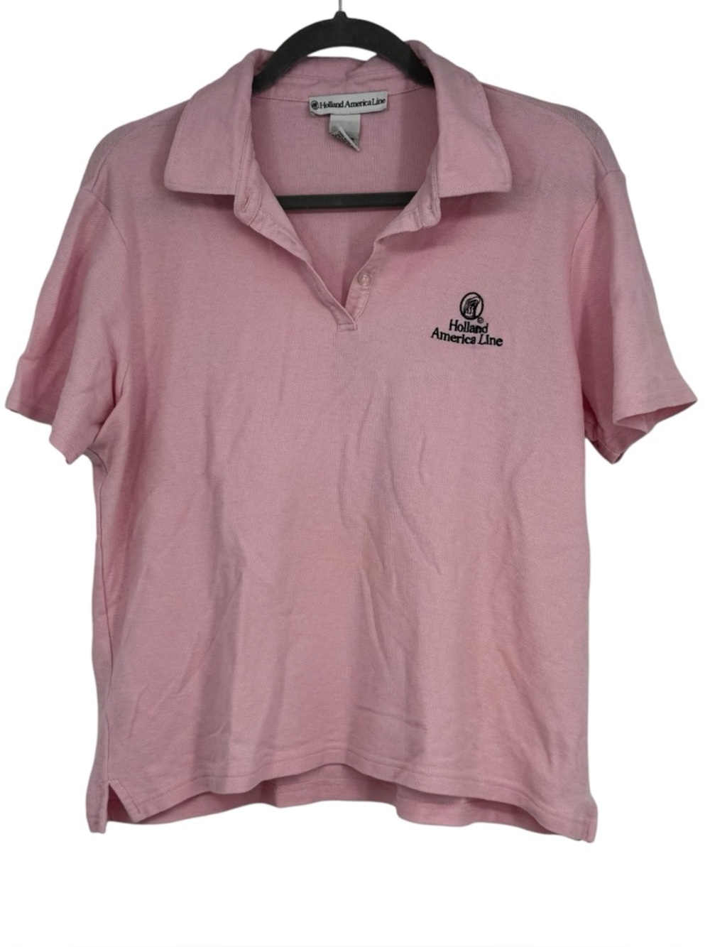 Women’s Holland America Line Size XXL Pink Cotton Short Sleeve Polo Shirt